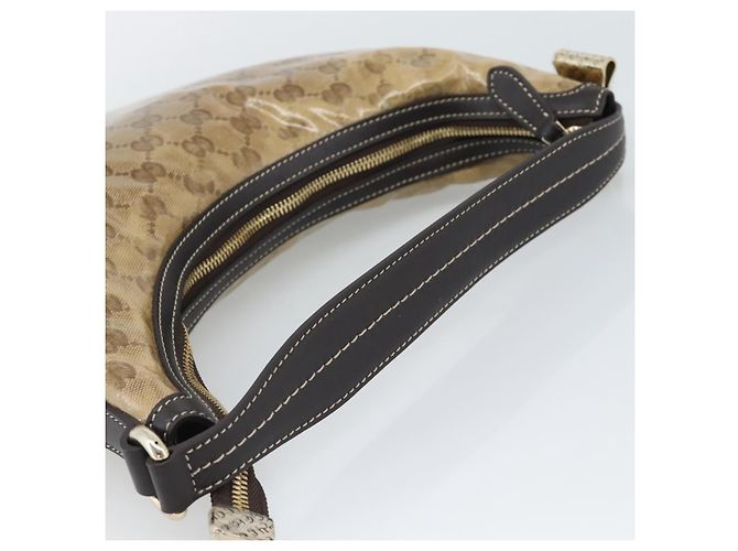 GUCCI GG Crystal Shoulder Bag Coated Canvas Beige Gold 181493 - vista 7
