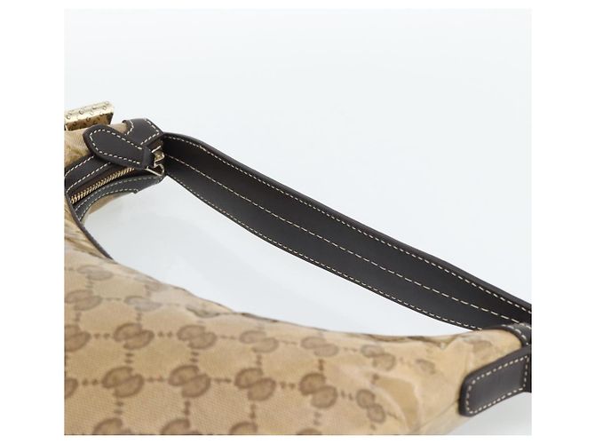 GUCCI GG Crystal Shoulder Bag Coated Canvas Beige Gold 181493 - vista 8