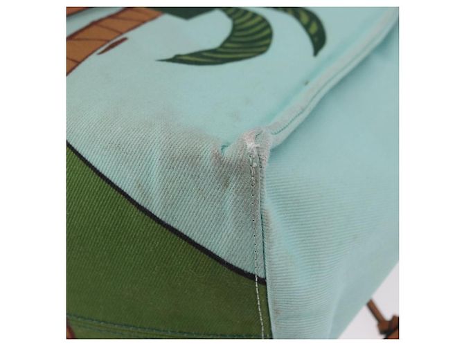 LOEWE KENPRICE cushion Tote Bag Canvas Green Brown - vista 16