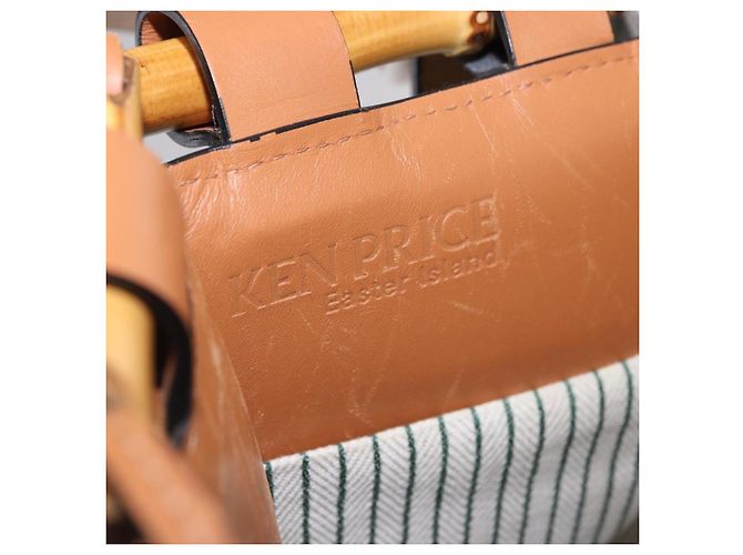 LOEWE KENPRICE cushion Tote Bag Canvas Green Brown - vista 17