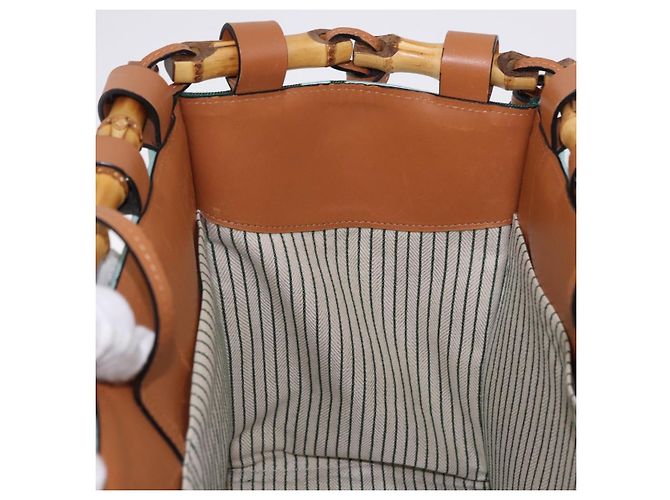 LOEWE KENPRICE cushion Tote Bag Canvas Green Brown - vista 18