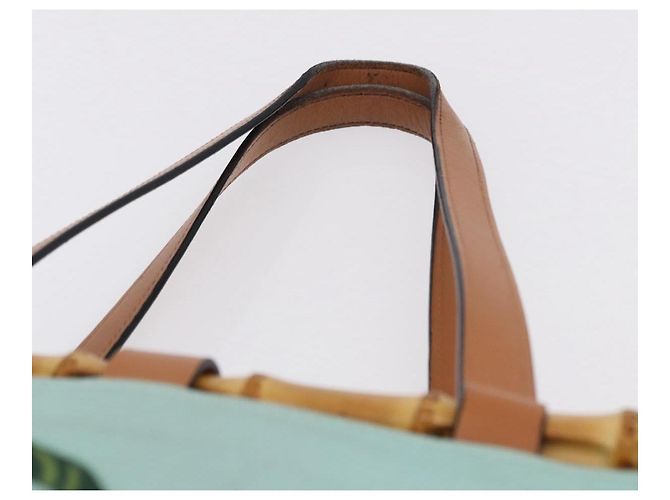 LOEWE KENPRICE cushion Tote Bag Canvas Green Brown - vista 9