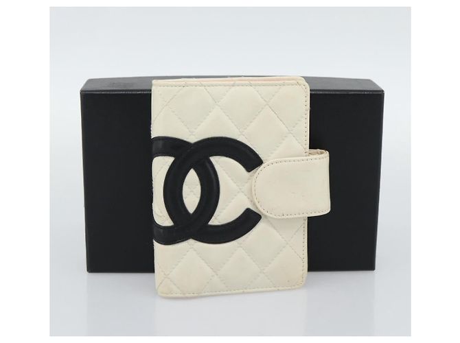 CHANEL Cambon Line Day Planner Cover Leather Black Silver CC - vista 12