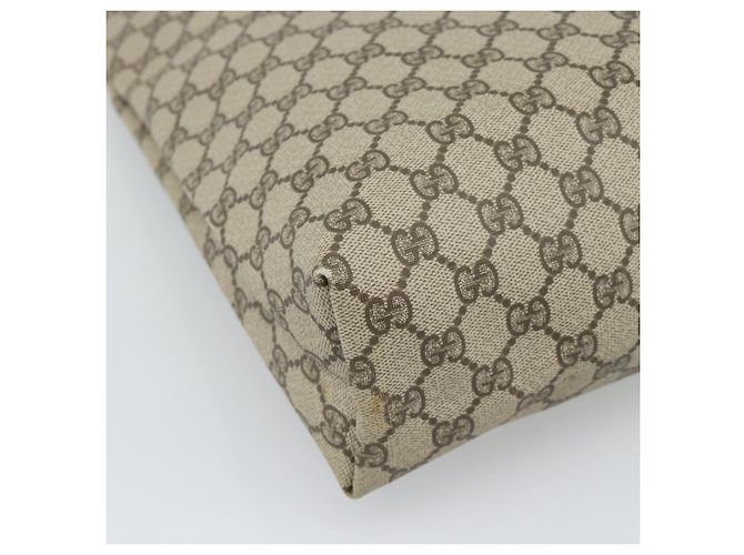 GUCCI GG Supreme Web Sherry Line Tote Bag PVC Beige Gold - vista 16