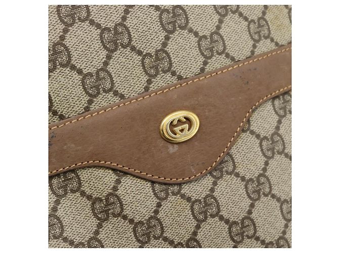 GUCCI GG Supreme Web Sherry Line Tote Bag PVC Beige Gold - vista 17