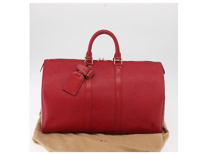 LOUIS VUITTON Epi Keepall 45 Boston Bag Red M42977 LV - vista 12