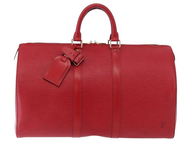 LOUIS VUITTON Epi Keepall 45 Boston Bag Red M42977 LV - vista 13