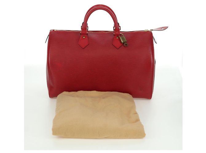 LOUIS VUITTON Epi Speedy 35 Hand Bag Castilian Red M42997 LV - vista 12
