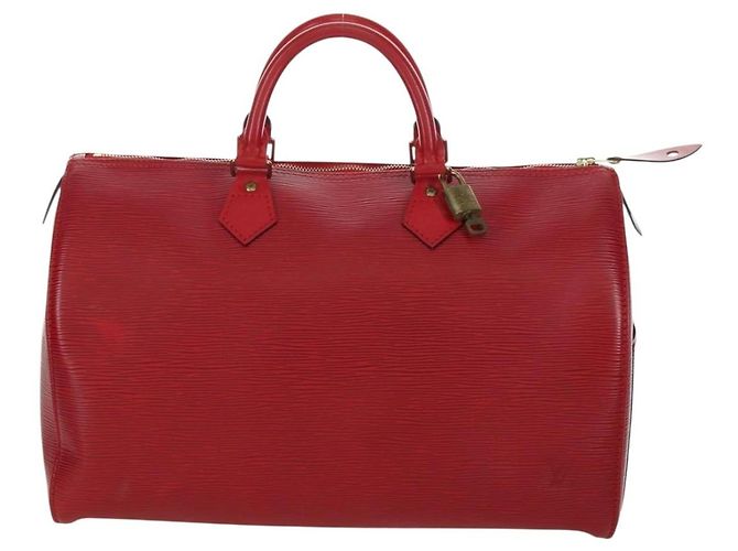 LOUIS VUITTON Epi Speedy 35 Hand Bag Castilian Red M42997 LV - vista 13