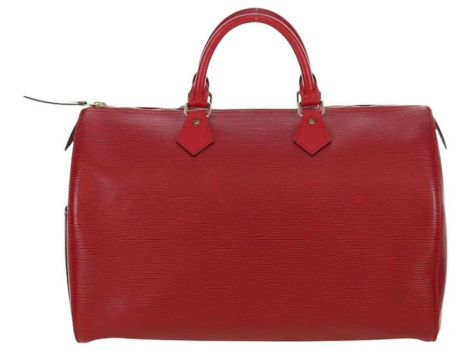 LOUIS VUITTON Epi Speedy 35 Hand Bag Castilian Red M42997 LV - vista 2