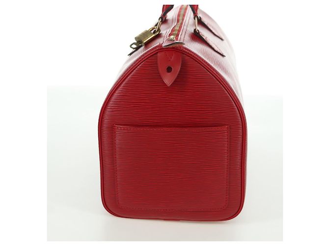 LOUIS VUITTON Epi Speedy 35 Hand Bag Castilian Red M42997 LV - vista 4