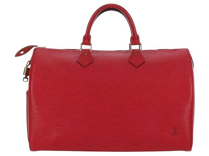 LOUIS VUITTON Epi Speedy 35 Hand Bag Castilian Red M42997 LV - vista 2