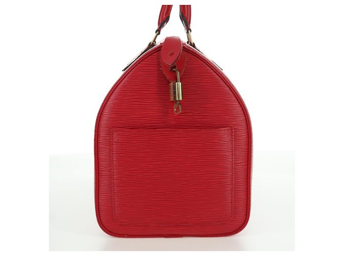LOUIS VUITTON Epi Speedy 35 Hand Bag Castilian Red M42997 LV - vista 3