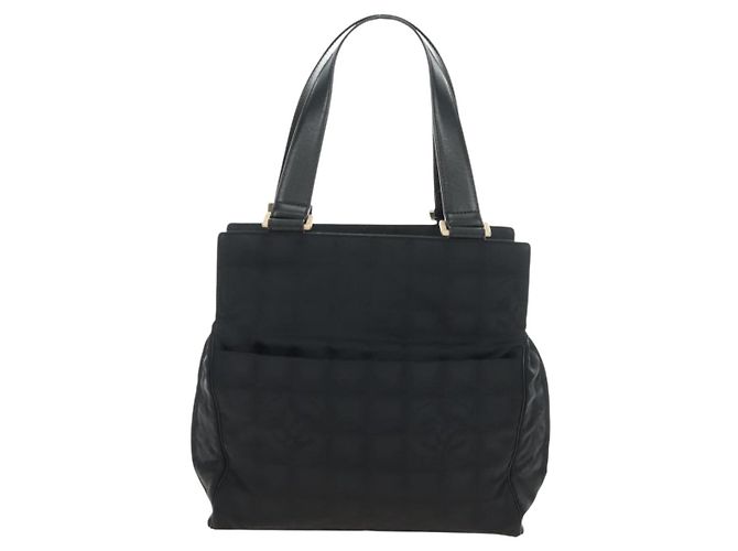 CHANEL New Travel Line Tote Bag Nylon Black Gold CC - vista 13