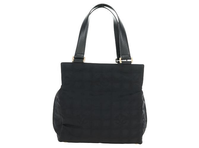 CHANEL New Travel Line Tote Bag Nylon Black Gold CC - vista 2