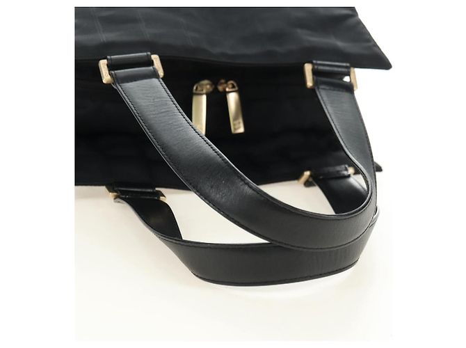 CHANEL New Travel Line Tote Bag Nylon Black Gold CC - vista 7