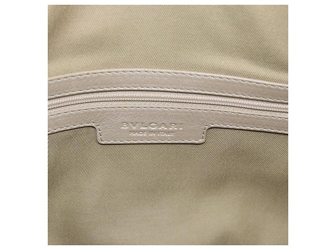 Bulgari BVLGARI Tote Bag Leder Grau Gold - Ansicht 10