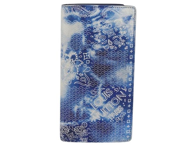 LOUIS VUITTON Monogram Bandana Brazza Portefeuille Navy M81405 - vista 13