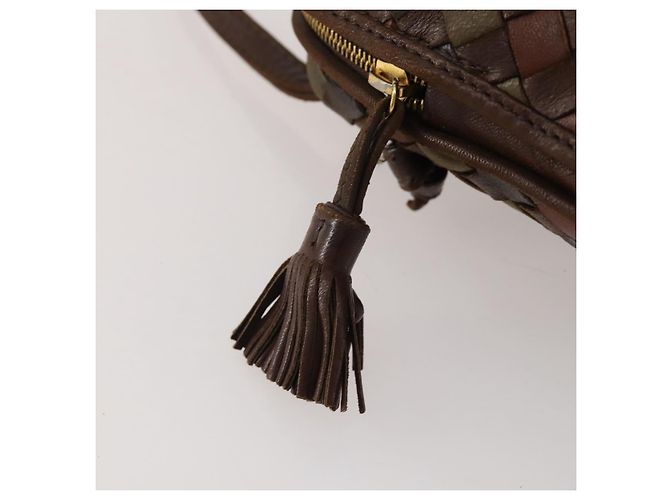 BOTTEGA VENETA INTRECCIATO Shoulder Bag Leather Brown Gold - vista 10
