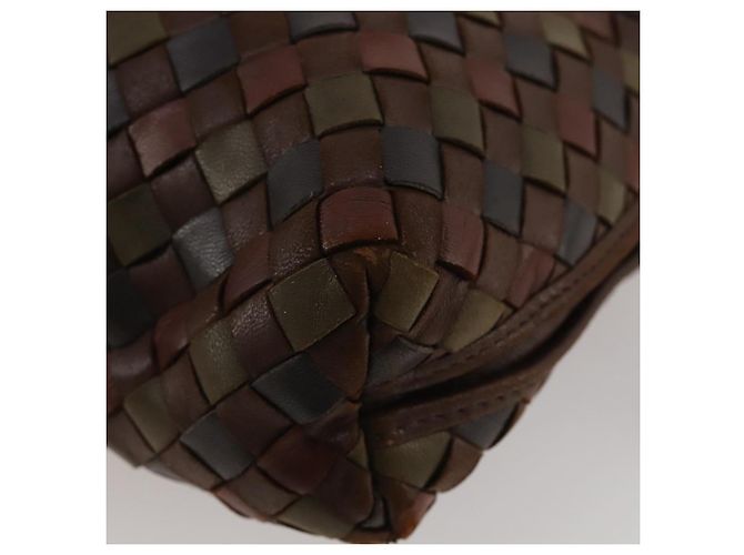 BOTTEGA VENETA INTRECCIATO Shoulder Bag Leather Brown Gold - vista 16