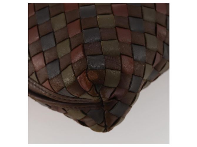 BOTTEGA VENETA INTRECCIATO Shoulder Bag Leather Brown Gold - vista 17