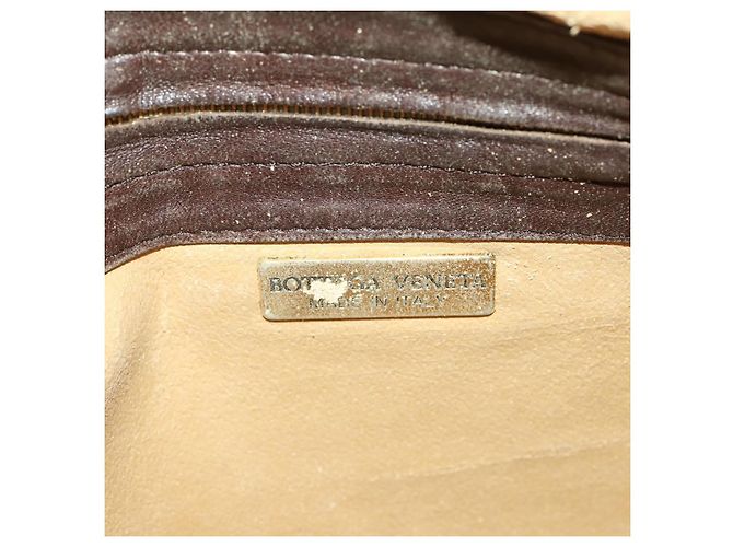 BOTTEGA VENETA INTRECCIATO Shoulder Bag Leather Brown Gold - vista 18