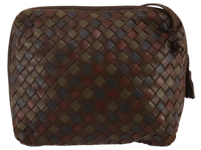 BOTTEGA VENETA INTRECCIATO Shoulder Bag Leather Brown Gold - vista 2