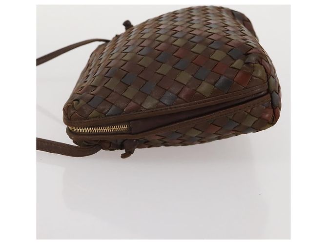 BOTTEGA VENETA INTRECCIATO Shoulder Bag Leather Brown Gold - vista 4