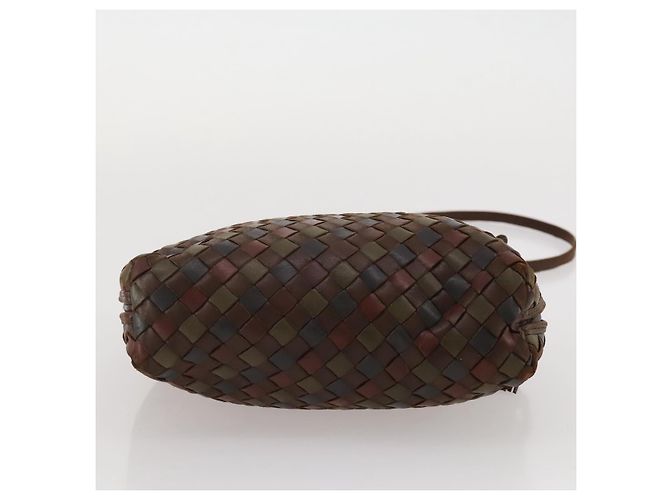 BOTTEGA VENETA INTRECCIATO Shoulder Bag Leather Brown Gold - vista 5