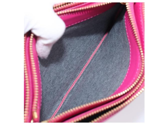 Céline CELINE Trio Shoulder Bag Cuir Rose Ton Or - vue 22