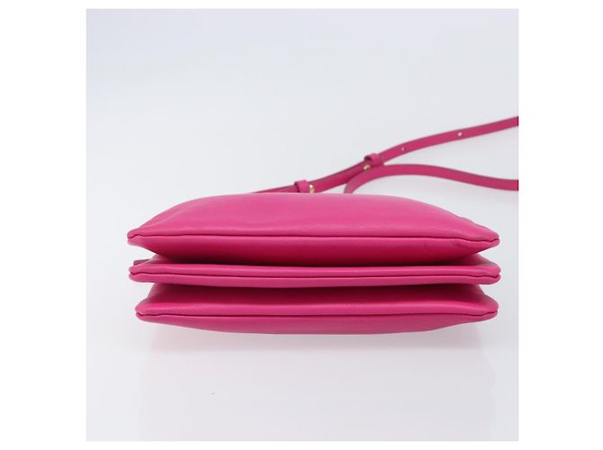 Céline CELINE Trio Shoulder Bag Cuir Rose Ton Or - vue 5