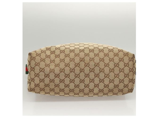 GUCCI GG Canvas Web Sherry Line Shoulder Bag Beige Green Red 189751 - vista 5
