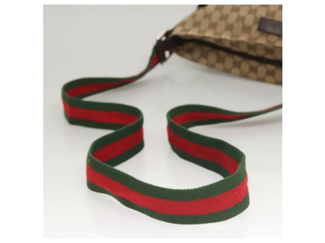 GUCCI GG Canvas Web Sherry Line Shoulder Bag Beige Green Red 189751 - vista 7