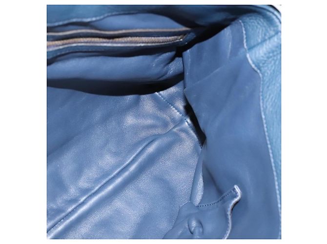 GUCCI Shoulder Bag Leather Blue Gold 338985 - vista 19