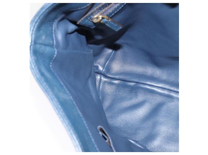 GUCCI Shoulder Bag Leather Blue Gold 338985 - vista 20