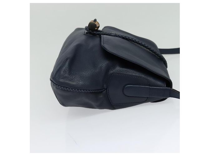 GUCCI Shoulder Bag Leather Blue Gold 338985 - vista 4