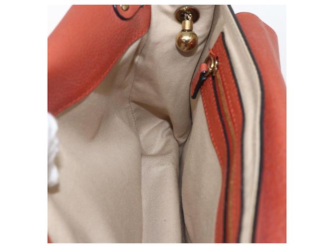 Chloé Chloe Chain Shoulder Bag Leather Orange Gold - vista 22