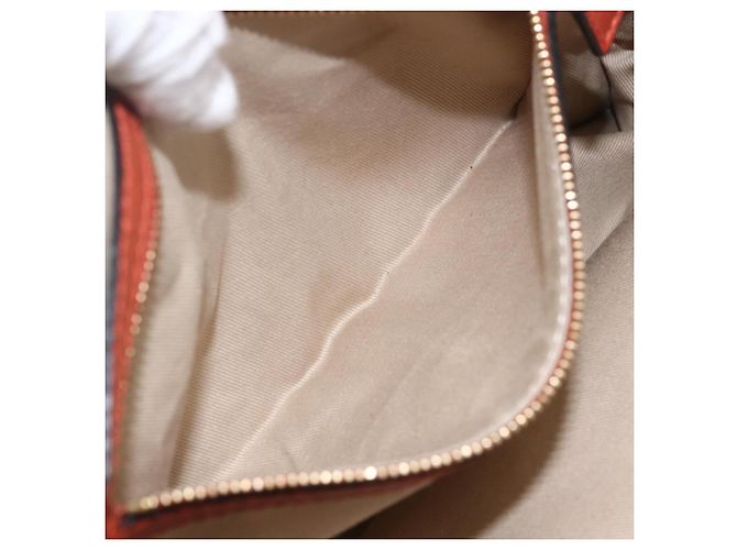 Chloé Chloe Chain Shoulder Bag Leather Orange Gold - vista 23