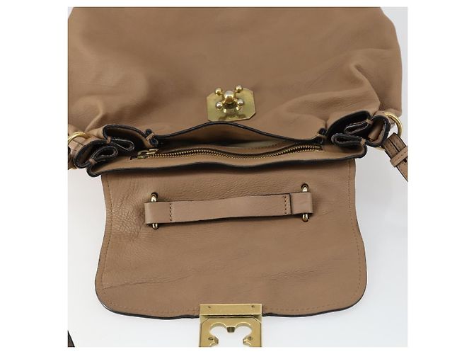 Chloé Chloe Elsie Hand Bag Leather 2way Beige Gold - vista 19