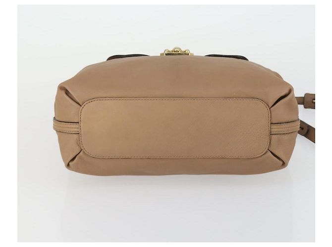 Chloé Chloe Elsie Hand Bag Leather 2way Beige Gold - vista 5