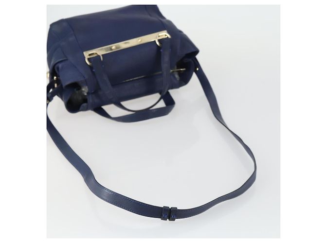 Chloé Bolso Chloe Bridget de piel 2way Navy Gold - vista 7