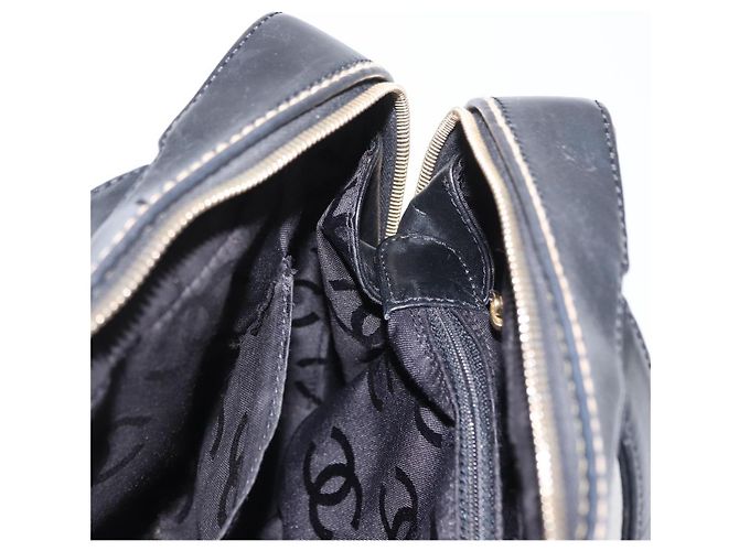 CHANEL Wild Stitch Hand Bag Cuero Negro Oro CC - vista 23