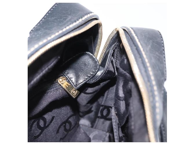 CHANEL Wild Stitch Hand Bag Cuero Negro Oro CC - vista 24