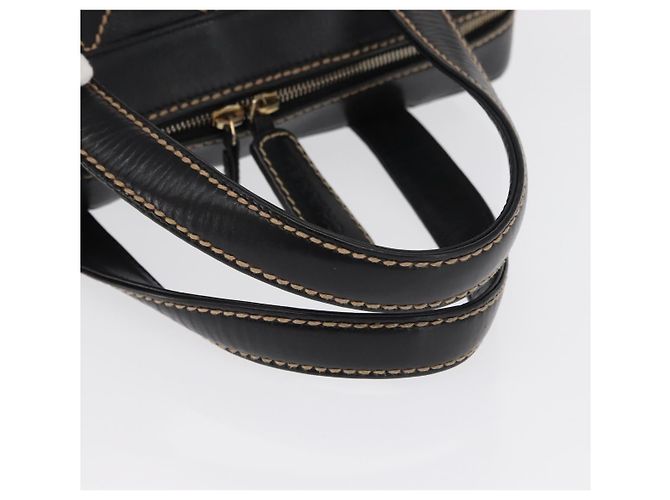 CHANEL Wild Stitch Hand Bag Cuero Negro Oro CC - vista 7