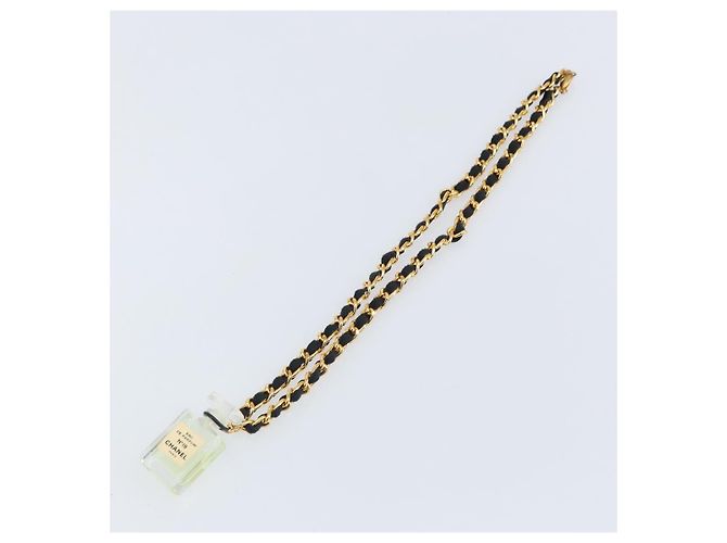CHANEL Parfüm-Halskette Metall Gold CC - Ansicht 2