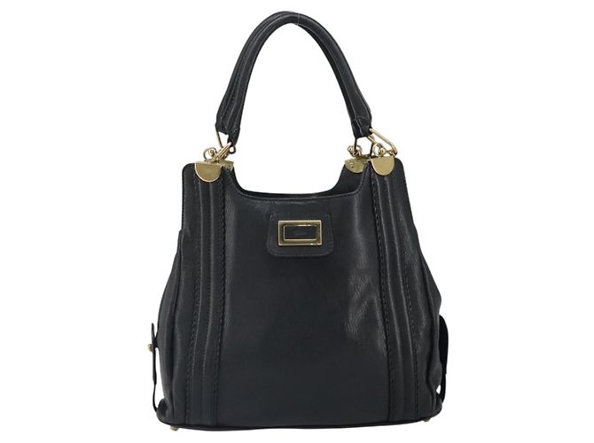 Chloé Chloe Irene Handtasche aus Leder Schwarz Gold - Ansicht 13