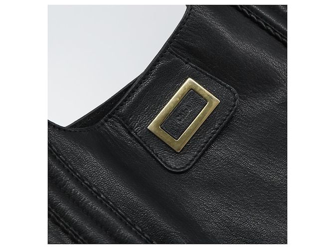 Chloé Chloe Irene Handtasche aus Leder Schwarz Gold - Ansicht 17