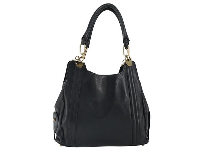 Chloé Chloe Irene Handtasche aus Leder Schwarz Gold - Ansicht 2