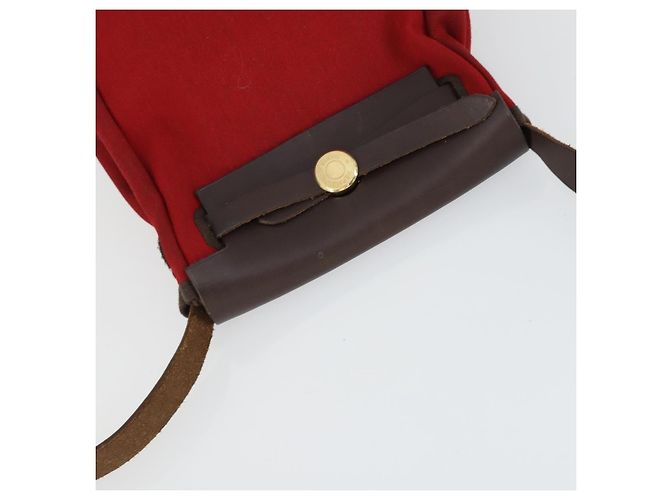 Hermès HERMES Her Bag TPM Shoulder Bag Canvas Red - vista 6