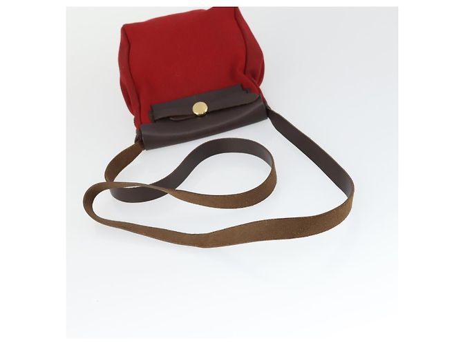 Hermès HERMES Her Bag TPM Shoulder Bag Canvas Red - vista 7